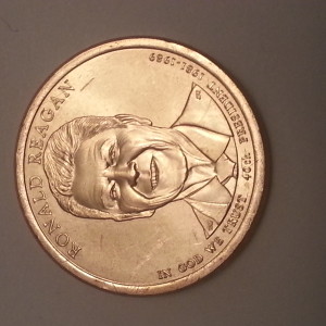 40-й Президент США, Рональд Рейган 1доллар 2016г.